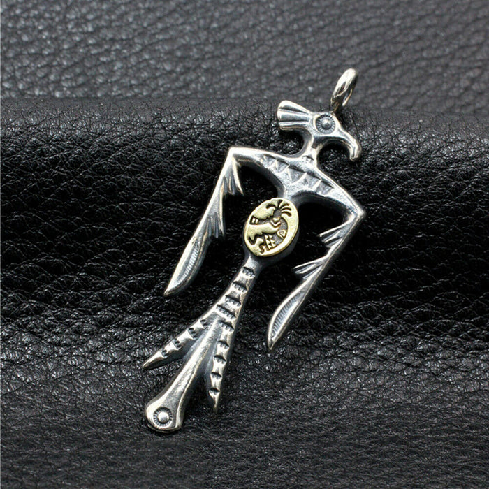 Real Solid 925 Sterling Silver Pendants Thunderbird Bird Cross Goth Jewelry