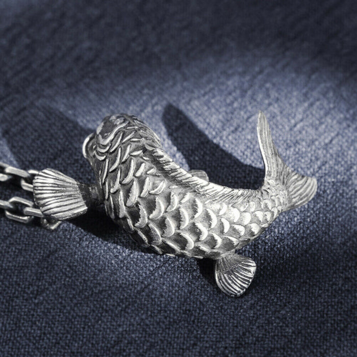 Real Solid 999 Sterling Silver Pendants Fish Animal Fashion Jewelry