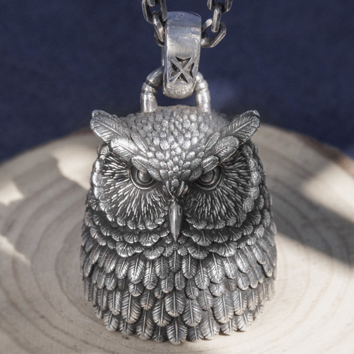 Real Solid 999 Sterling Silver Pendants Owl Animal Feather Cross Jewelry