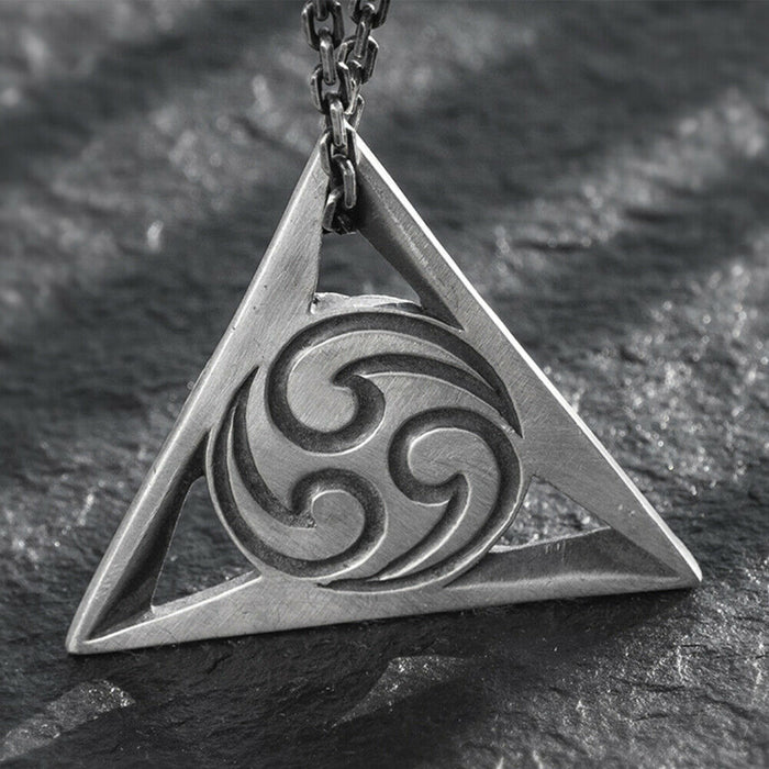 925 Sterling Silver Pendants Illuminati Evil All Seeing Eye Triangle Jewelry