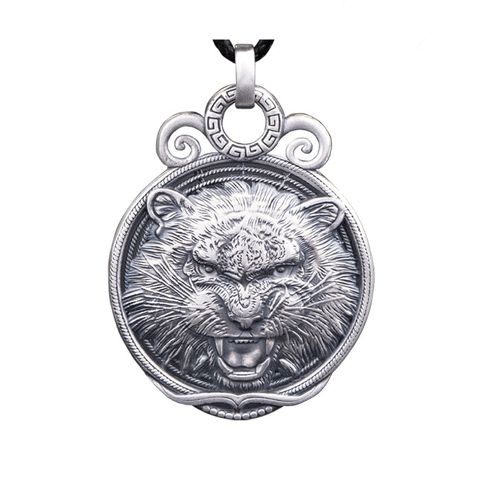 Men's Women's Real Solid 999 Sterling Silver Pendants Animal Zodiac Tiger Jewelry