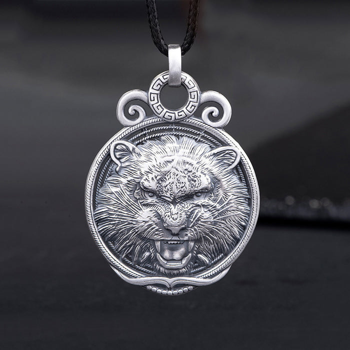 Men's Women's Real Solid 999 Sterling Silver Pendants Animal Zodiac Tiger Jewelry