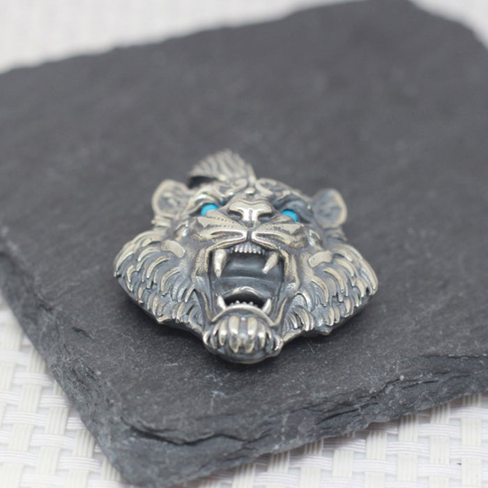Men's Real Solid 925 Sterling Silver Pendants Jewelry Lion Head Animal Fashion Jewelry