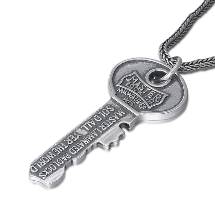 Real Solid 925 Sterling Silver Pendants Key Words Men Women Fashion Jewelry