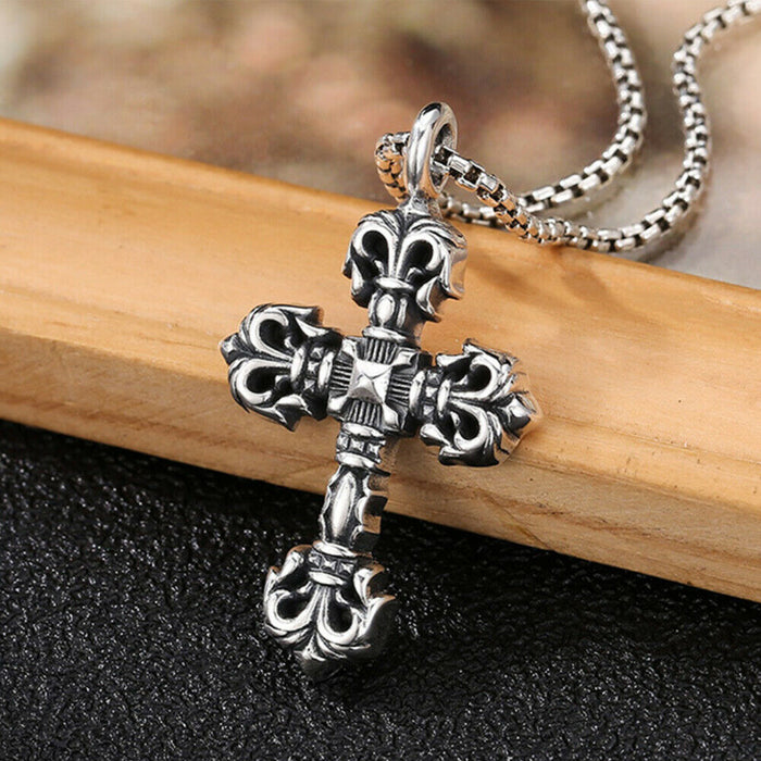 Real Solid 925 Sterling Silver Pendants Cross Flame Arrow Fashion Jewelry