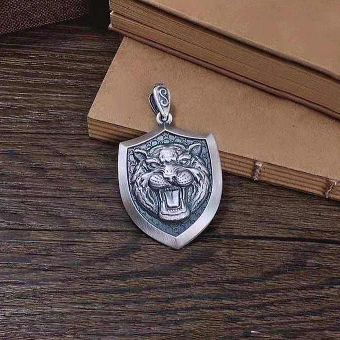Real Solid 999 Fine Silver Pendants Eagle Tiger Dragon Lion Cellular Amulet Men Fashion Jewelry