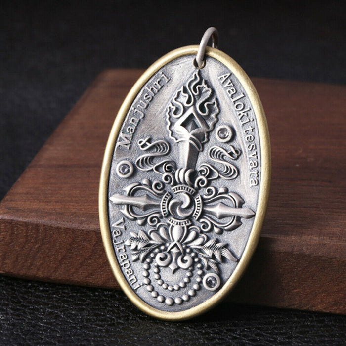 Real Solid 925 Sterling Silver Pendants Cross Magic Weapon Amulet Protection Fashion Jewelry