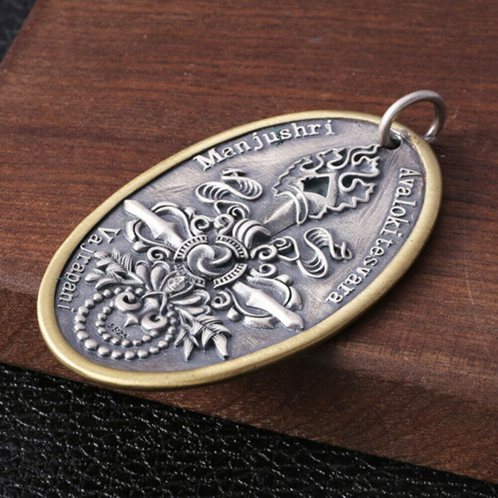 Real Solid 925 Sterling Silver Pendants Cross Magic Weapon Amulet Protection Fashion Jewelry