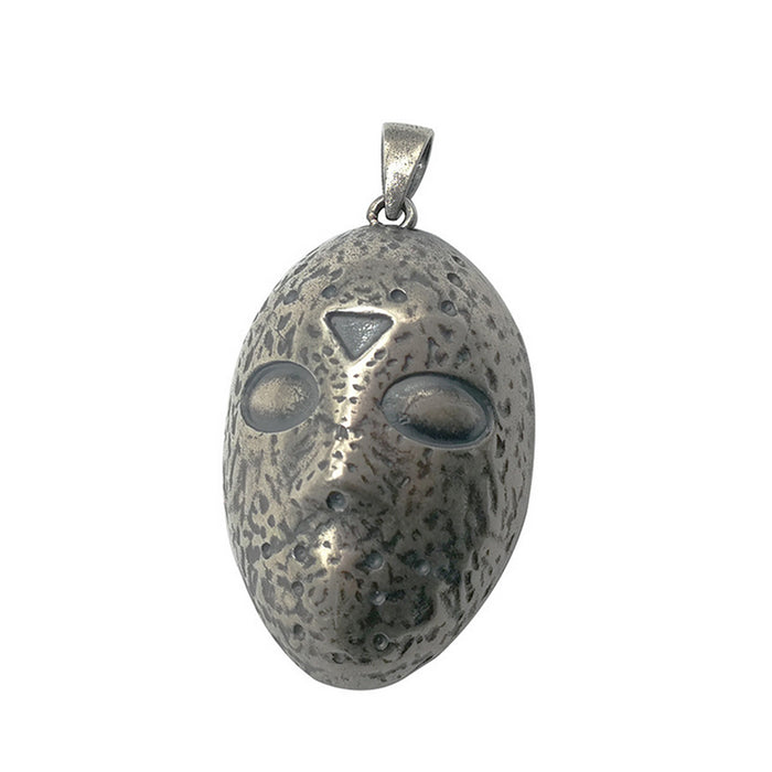 Real Solid 925 Sterling Silver Pendants Mask Skull Rotation Men HipHop Jewelry