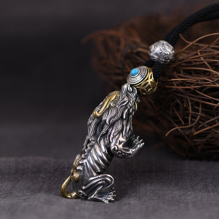 Real Solid 925 Sterling Silver Pendants PiXiu Mythical Animal Wealth Men Fashion Jewelry