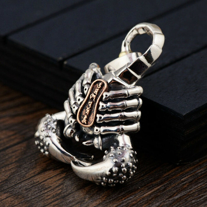 Real Solid 925 Sterling Silver Pendants Scorpion Animals Insects  Fashion Punk Jewelry