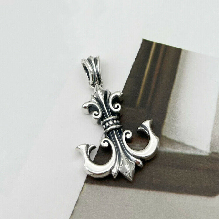 Real Solid 925 Sterling Silver Pendants Anchor Arrow Men Fashion Jewelry