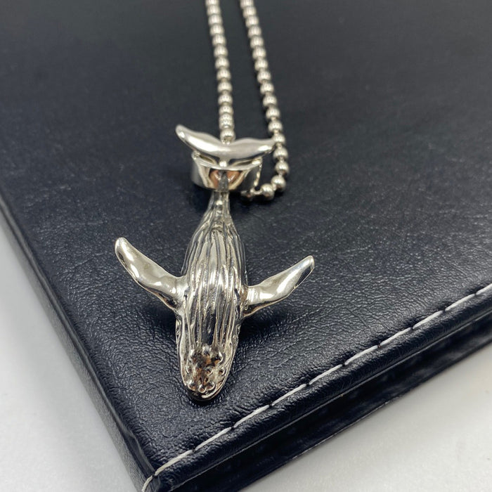 Real Solid 925 Sterling Silver Pendants Animals Whale Fashion Punk Jewelry