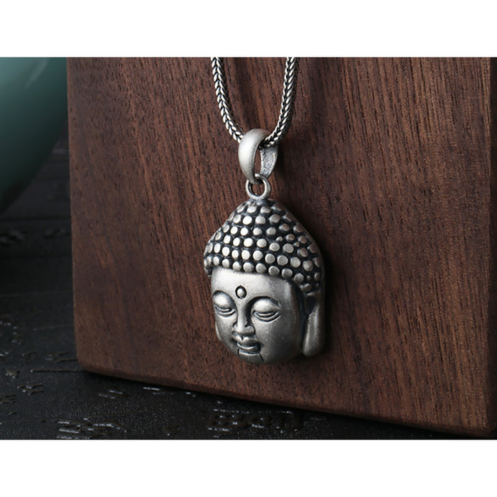 Real Solid 925 Sterling Silver Pendants Buddha Religions Protection Fashion Lucky Jewelry