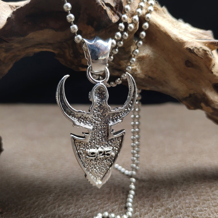 Real Solid 925 Sterling Silver Pendants Skeletons Skulls Arrow Ox Horn Punk Hip Hop Jewelry