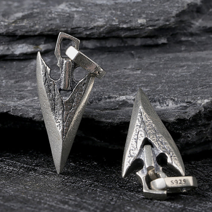 Real Solid 925 Sterling Silver Pendants Arrow Arrowhead Gothic Punk Jewelry
