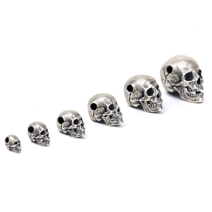 Real Solid 925 Sterling Silver Pendants Skulls Gothic Punk Jewelry Mouth Can Active