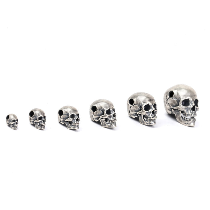 Real Solid 925 Sterling Silver Pendants Skulls Gothic Punk Jewelry Mouth Can Active