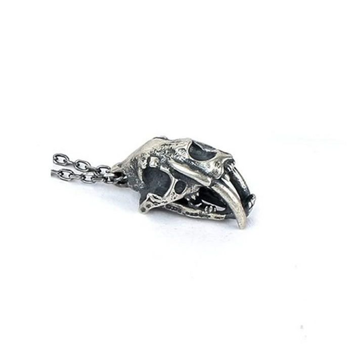 Real Solid 925 Sterling Silver Pendants Eagle Cheetah Rhinoceros Crocodile Animals Skull Gothic Punk Jewelry