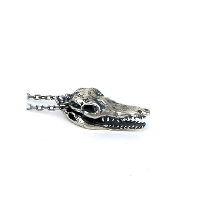Real Solid 925 Sterling Silver Pendants Eagle Cheetah Rhinoceros Crocodile Animals Skull Gothic Punk Jewelry