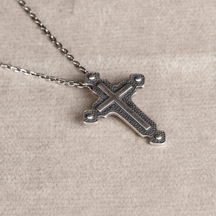 Real Solid 925 Sterling Silver Pendants Cross Fashion Gothic Punk Jewelry