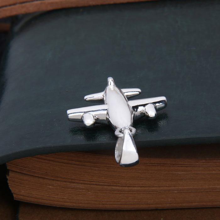 Real Solid 925 Sterling Silver Pendants Airplane Travel Fashion Punk Jewelry