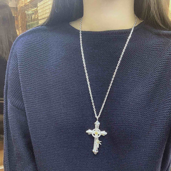 Real Solid 925 Sterling Silver Necklace Pendant Maple Leaf Eagle Cross Punk Hip Hop Jewelry 22"-30"