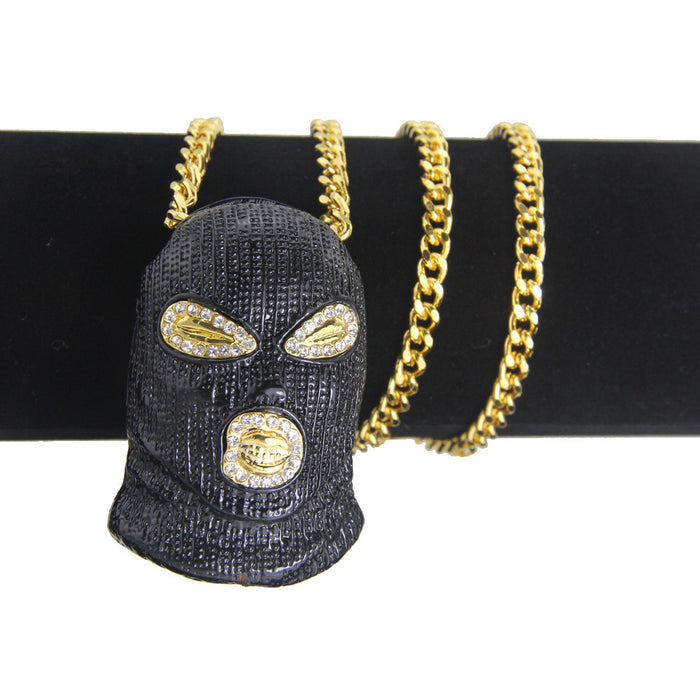 Fashion Hip Hop Diamond Necklace Pendant Punk Jewelry Anti-terrorist Miami Cuban Chain 30"