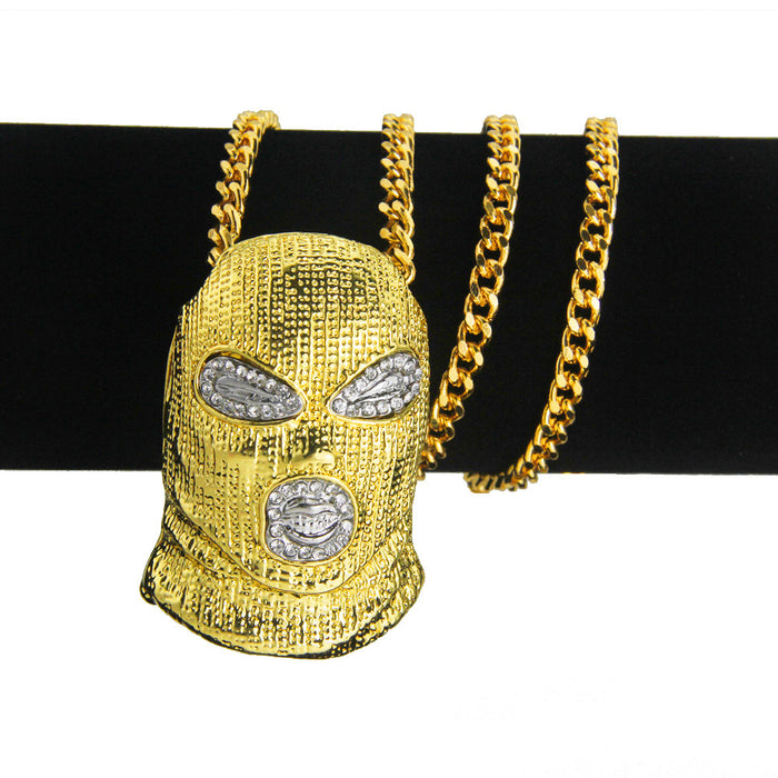 Fashion Hip Hop Diamond Necklace Pendant Punk Jewelry Anti-terrorist Miami Cuban Chain 30"