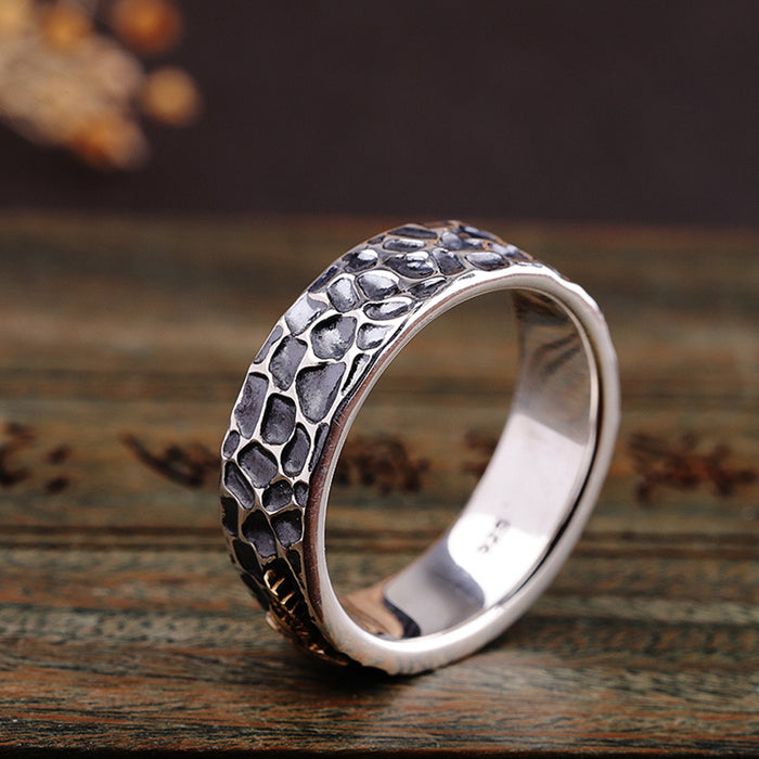 Real Solid 925 Sterling Silver Rings Animals Eagle Irregular Pattern Fashion Punk Jewelry Size 6.5-9