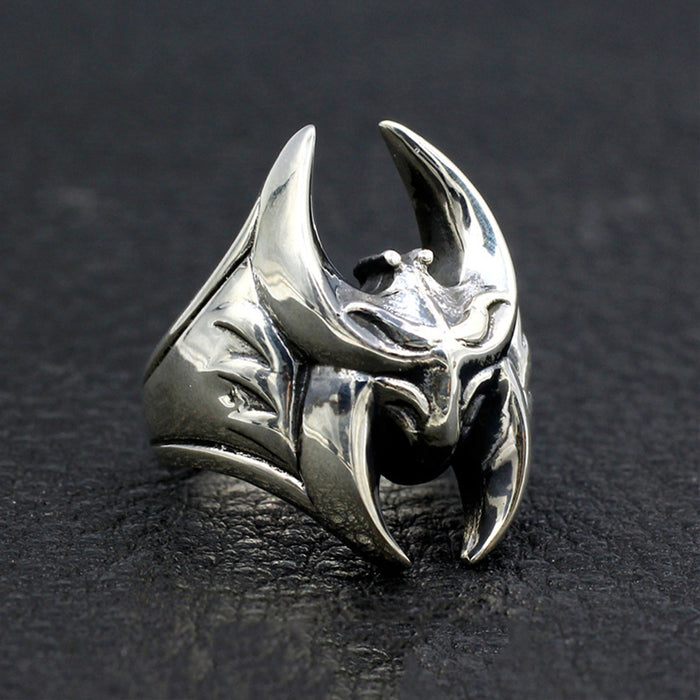 Real Solid 925 Sterling Silver Ring Animals Bat Batman Bat Gothic Punk Jewelry Size 8 9 10 11 12
