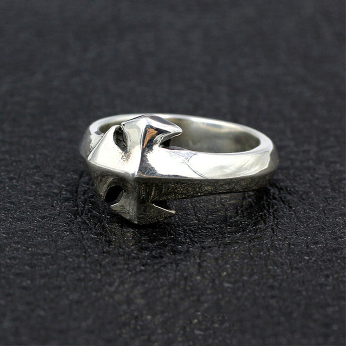 Real Solid 925 Sterling Silver Ring Cross Arrow Sword Punk Jewelry Size 7 8 9 10 11