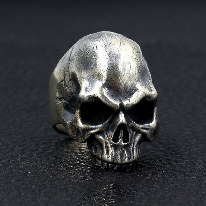 Men's Huge Punk Real Solid 925 Sterling Silver Ring Skulls Gothic Jewelry Size 7 8 9 10 11