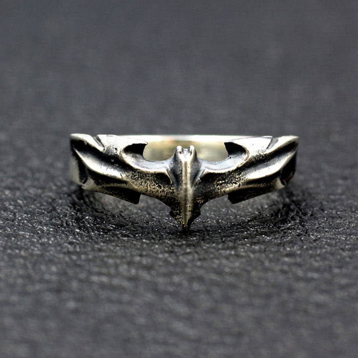 Men's Real Solid 925 Sterling Silver Ring Animals Batman Bat Punk Jewelry Size 7 8 9 10 11
