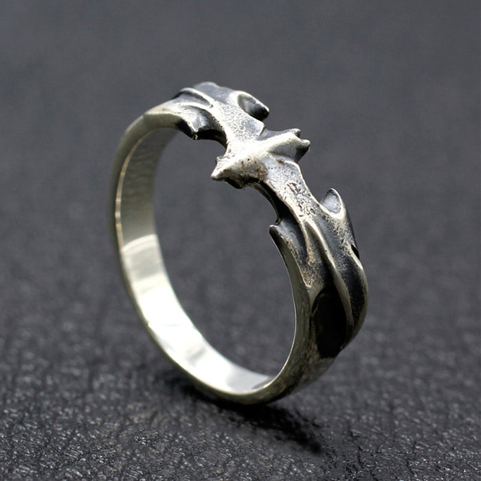 Men's Real Solid 925 Sterling Silver Ring Animals Batman Bat Punk Jewelry Size 7 8 9 10 11