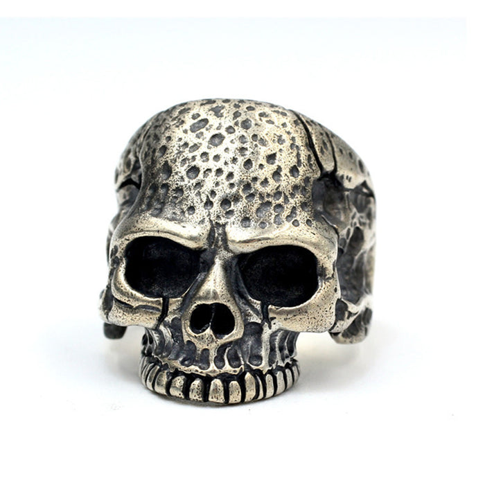 Men's Huge Retro Real Solid 925 Sterling Silver Ring Skulls Gothic Jewelry Size 8 9 10 11