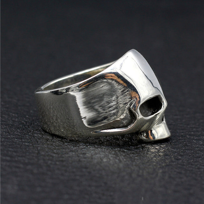 Men's Retro Real Solid 925 Sterling Silver Ring Skulls Polished Gothic Punk Jewelry Size 8 9 10 11