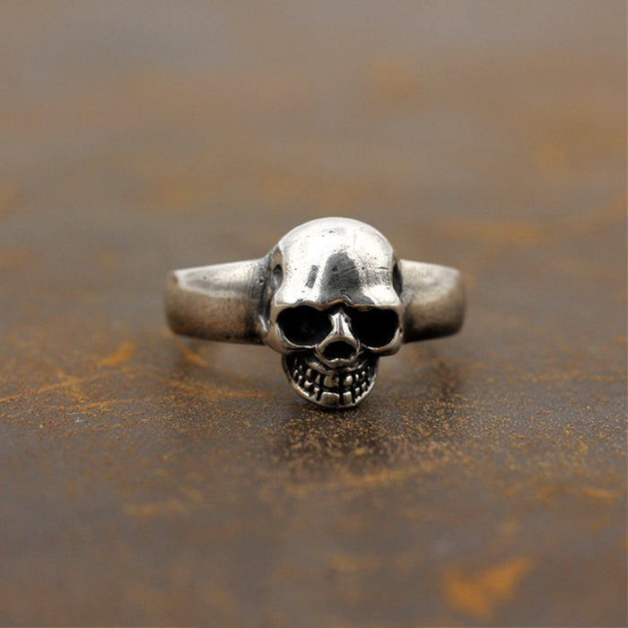 Real Solid 925 Sterling Silver Ring Skulls Gothic Punk Jewelry Size 5 6 7 8 9 10