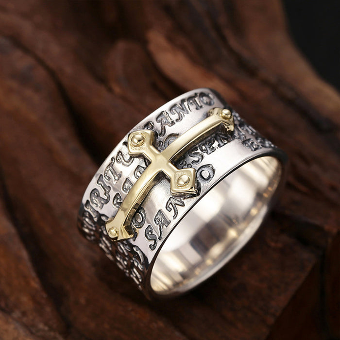 Real Solid 925 Sterling Silver Rings Cross Virgin Mary Fashion Punk Jewelry Size 9-12