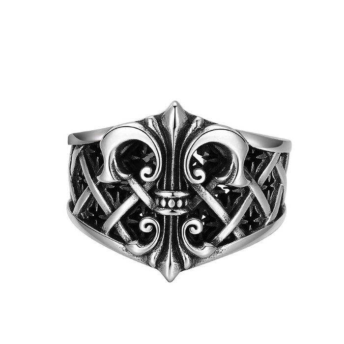 Real Solid 925 Sterling Silver Rings Warrior Cross Anchor Arrow Punk Jewelry Open Size Adjustable 9.5-11