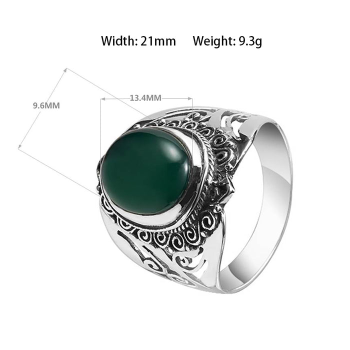Real Solid 925 Sterling Silver Charm Rings Gemstone Corundum Agate CZ Fashion Beautiful Jewelry Size 7-11