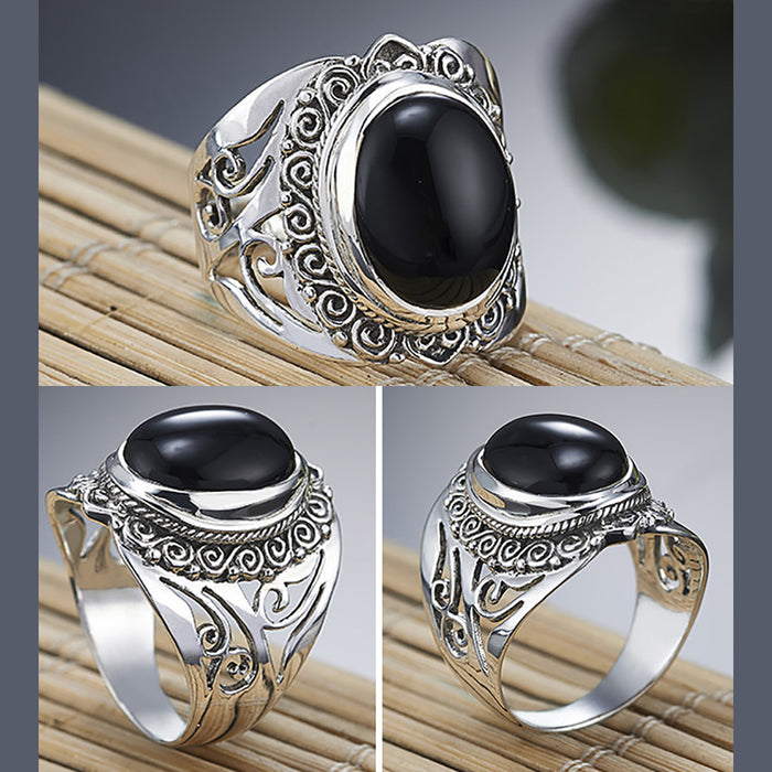 Real Solid 925 Sterling Silver Charm Rings Gemstone Corundum Agate CZ Fashion Beautiful Jewelry Size 7-11