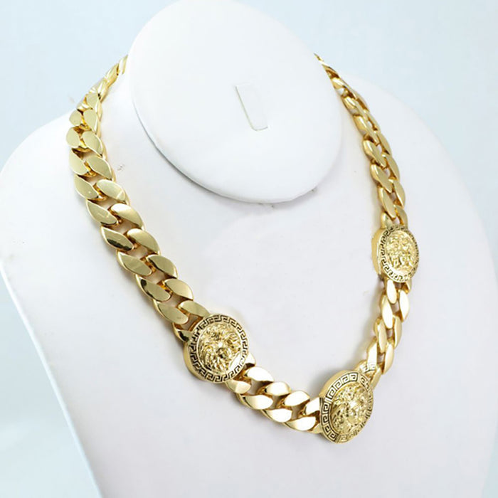 Miami Cuban Link Chain Necklaces Hip Hop Fashion Jewelry for Women Men