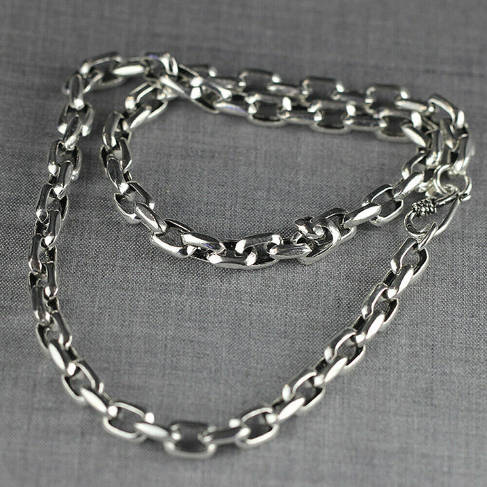 Real Solid 925 Sterling Silver Necklaces Angle Loop Chain Braided Hook 20'' 22''