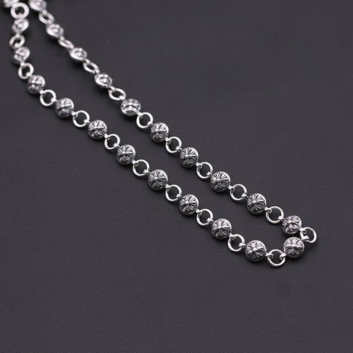 Real Solid 925 Sterling Silver Necklaces Cross Ring Chain Hook 18"- 32"