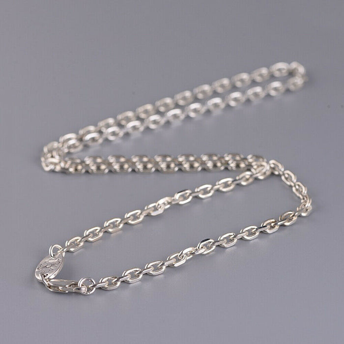 Men's Real Solid 925 Sterling Silver Necklaces Jewelry O-Chain Lobster 18"- 32"