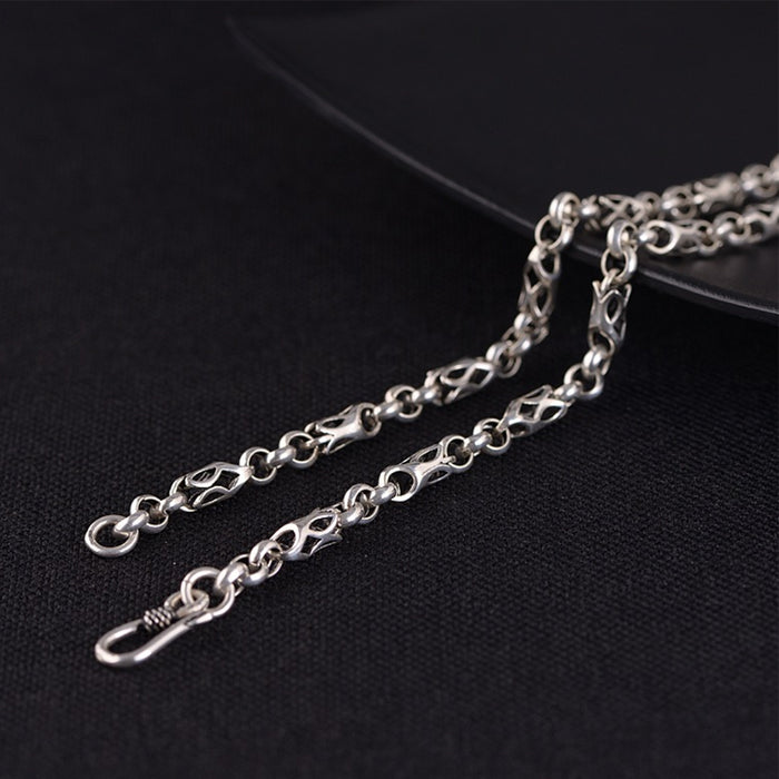 Men's Real Solid 925 Sterling Silver Necklaces Jewelry Loop Cross Hook 18" 20"
