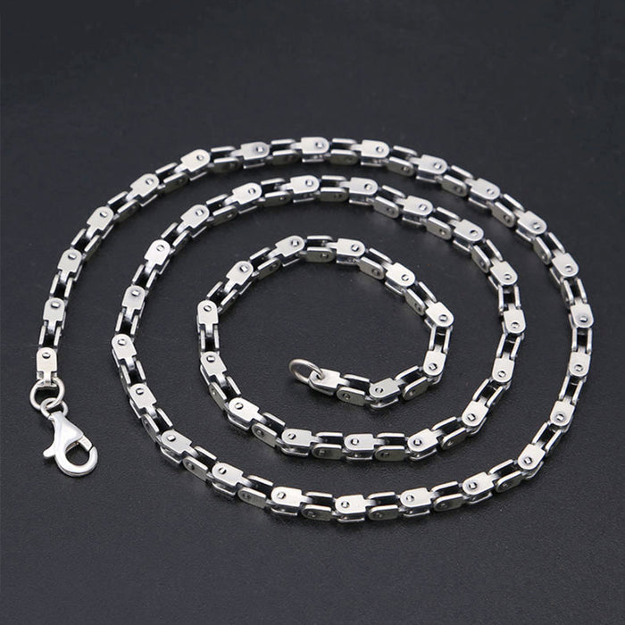 Men's Real Solid 925 Sterling Silver Necklaces Bamboo Chain Fashion 20"- 26"