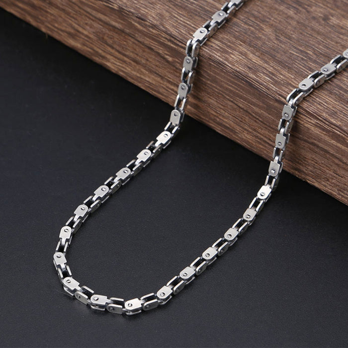 Men's Real Solid 925 Sterling Silver Necklaces Bamboo Chain Fashion 20"- 26"