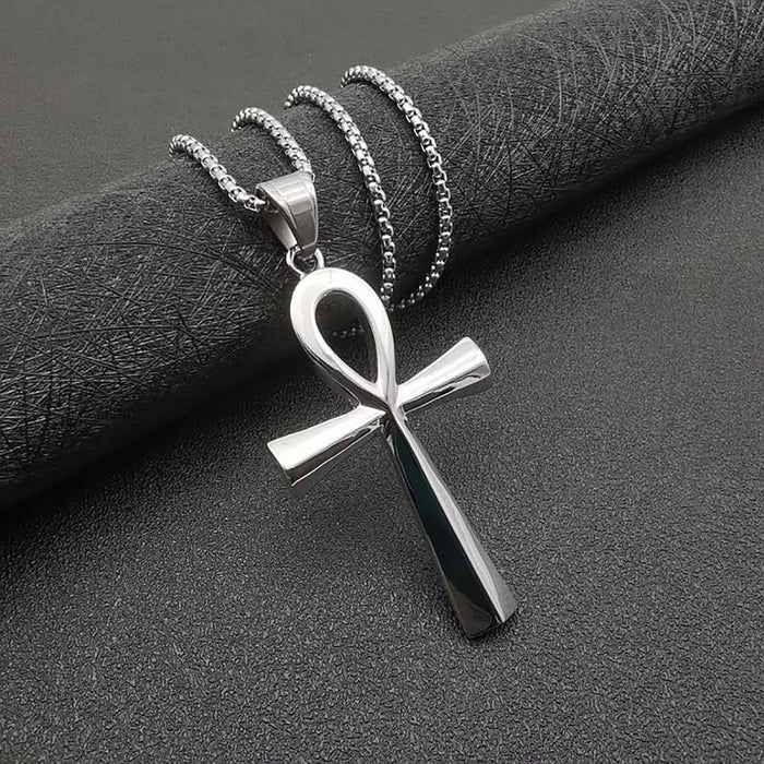 Egyptian Ankh Key Necklace Pendant Smooth Cross Fashion Hiphop Jewelry